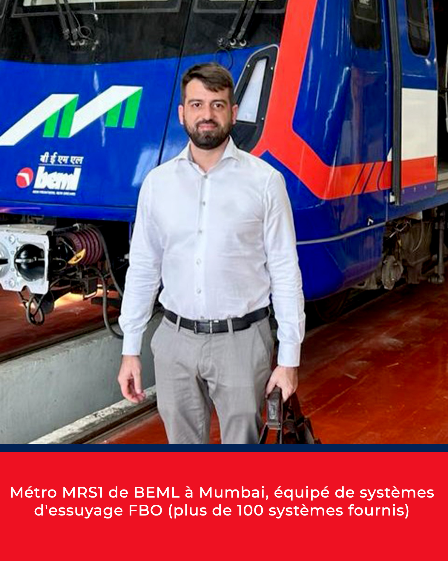 UJA | BEML’s MRS1 Metro in Mumbai, geared with FBO wiper systems (More than 100 systems supplied)