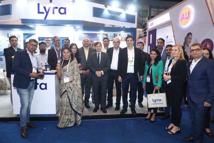 M.SERE-CHARLET Consul General of India, visiting Lyra at Global Fintech Fest 2023.